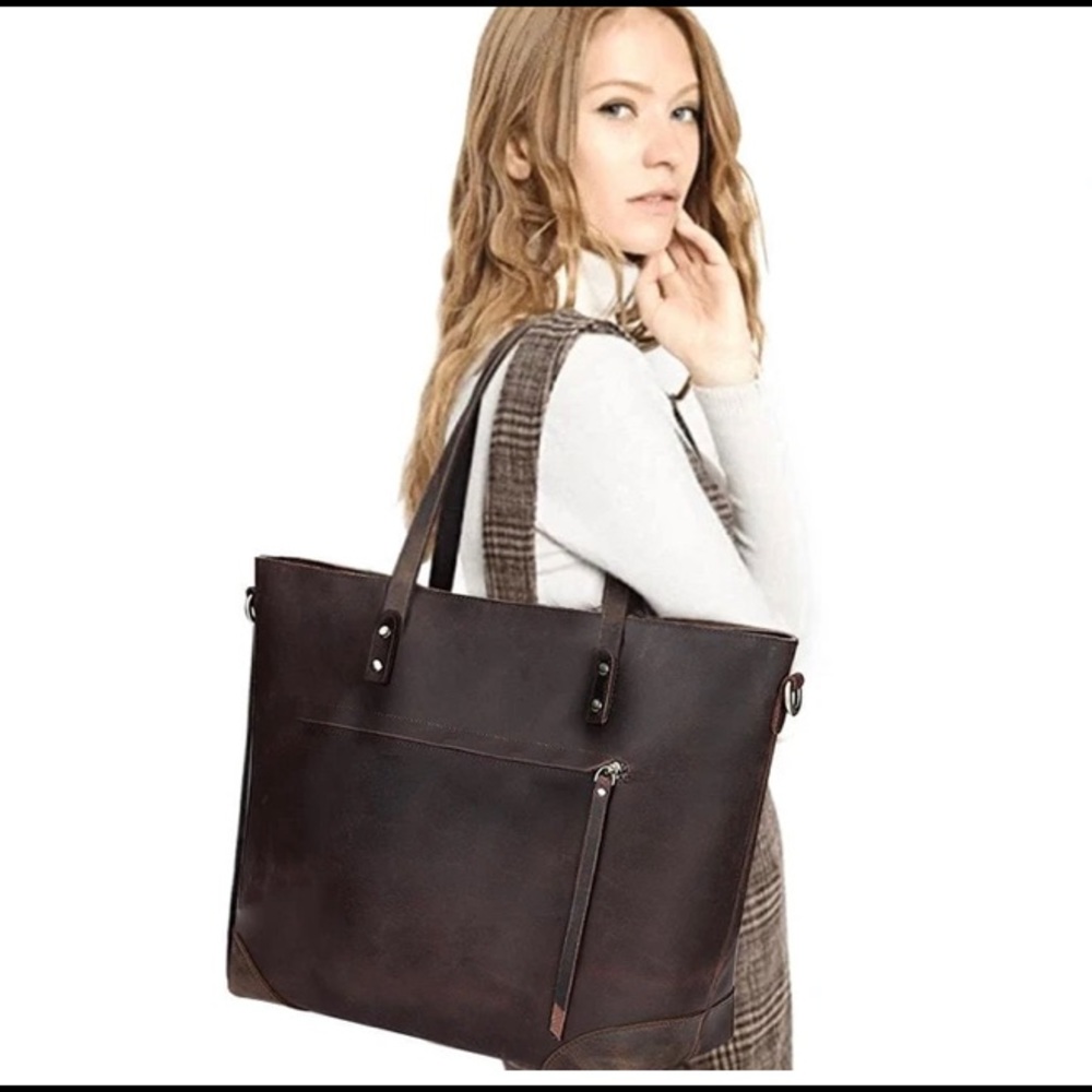 Montana Hudson | Vintage Eva Leather Zip Tote